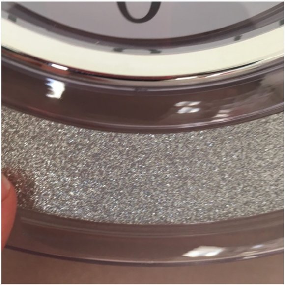 Westclox Ingraham 12-Inch Round Glitter Wall Clock in SILVER clear nwt - Picture 5 of 6